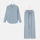 Костюм женский (рубашка и брюки) MIST р. 48-50, голубой - Фото 9