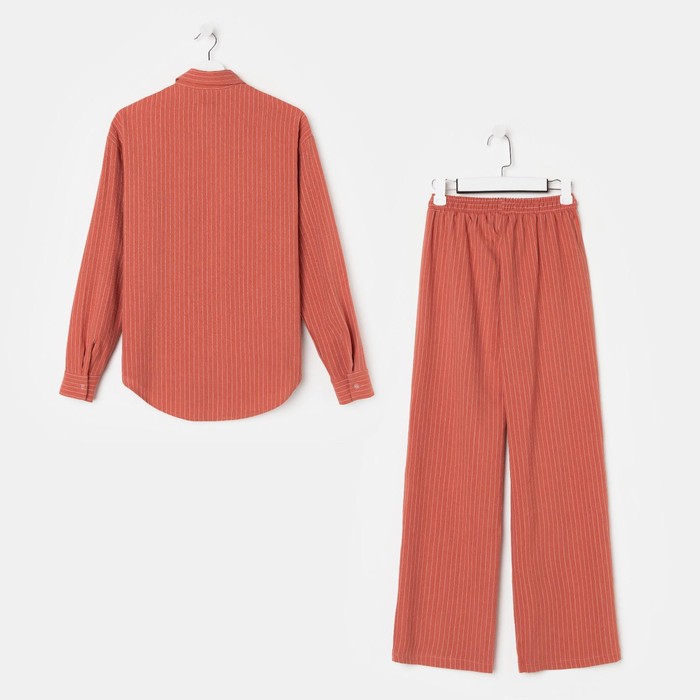 Костюм женский (рубашка и брюки) MIST р. 40-42, коралловый 50497