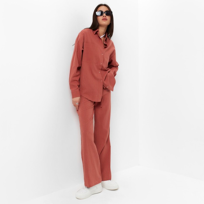 Костюм женский (рубашка и брюки) MIST р. 40-42, коралловый 50497