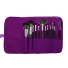 Набор кистей для макияжа, 12 предметов, на завязках, цвет фиолетовый - Фото 2