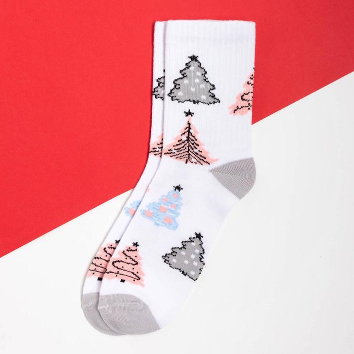 Носки новогодние женские KAFTAN «Елочки» размер 36-39 (23-25 см)