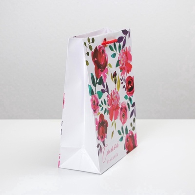 Пакет подарочный ламинированный, упаковка, Present for you, MS 18×23×8 см