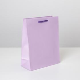 Пакет подарочный ламинированный, упаковка, «Сиреневый», MS 18 х 23 х 8 см