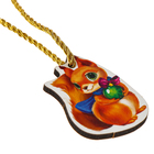 Ёлочная игрушка - подвеска деревянная «Новый год! Бёлочка» - фото 24649957