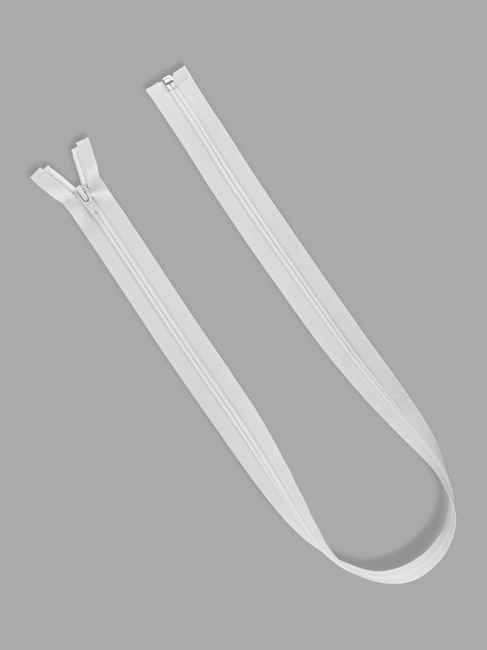 Молния «Спираль», №7, разъёмная, замок автомат, 80 см, белая - Фото 1