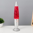 Светильник «Ракета» 1×30 Вт Е14-R39 (блестки) серебро 8×8×34 см - Фото 2