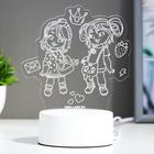 Светильник 3D RISALUX «Подружки», LED-ночник, RGB, от сети - Фото 2