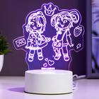 Светильник 3D RISALUX «Подружки», LED-ночник, RGB, от сети - Фото 4