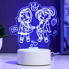 Светильник 3D RISALUX «Подружки», LED-ночник, RGB, от сети - Фото 5