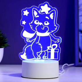 Светильник "Кот с подарком" LED RGB от сети RISALUX