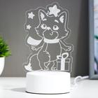 Светильник "Кот с подарком" LED RGB от сети RISALUX - фото 9140145
