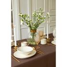 Скатерть Этель Elegance, 150×110 +/-3 см, цвет кофейный, пл. 192 г/м², хл с ВГМО - Фото 11