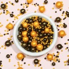 Посыпка кондитерская в цветной глазури "Жемчуг" золото, бронза, 50 г - Фото 3