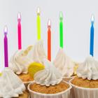 Набор свечей с цветным пламенем для торта, 12 шт, Тачки - фото 318577763
