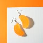 Серьги пластик «Вкусности» дольки мандарина, цвет оранжевый - Фото 2