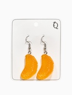 Серьги «Вкусности. Дольки мандарина», пластик, оранжевые - фото 59328380