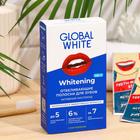 Отбеливающие полоски для зубов Global White Teeth Whitening Strips, 14 саше, 7 пар - фото 9332321