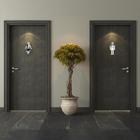 Наклейки на дверь в туалет WC "М и Ж", интерьерные, зеркальные, декор на стену - фото 6447857