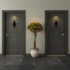 Наклейки на дверь в туалет WC "М и Ж", интерьерные, зеркальные, декор на стену - фото 318577944