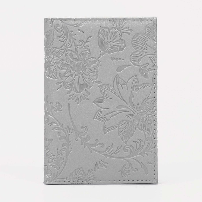 Обложка для паспорта, цвет серебряный - фото 1907271752