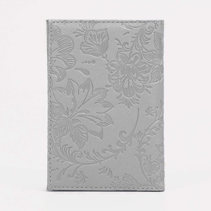 Обложка для паспорта, цвет серебряный - фото 1907271753