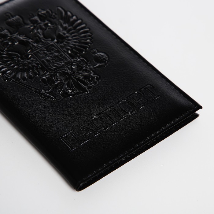 Обложка для паспорта, цвет чёрный - фото 1908732215