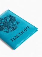 Обложка для паспорта, искусственная кожа, герб 3D, 9.5×0.3×13.5 см, бирюзовая - Фото 4