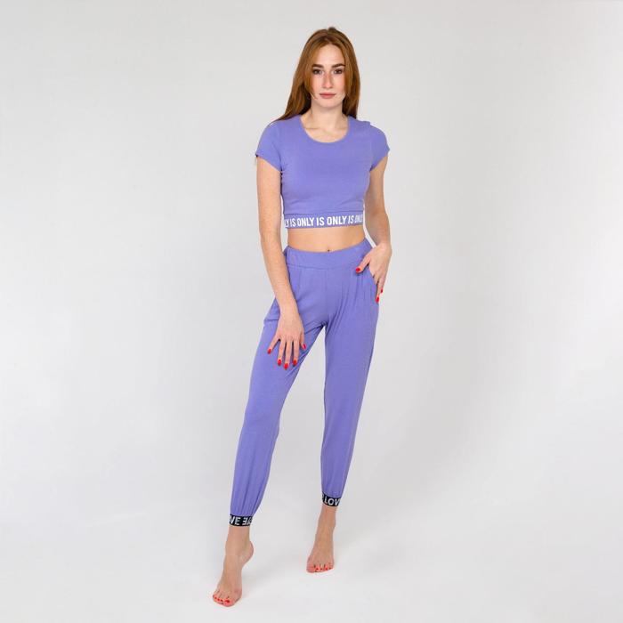 Футболка женская, цвет сиреневый, размер 44 - Фото 1