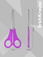 Ножницы детские для левшей 13.5 см, ErichKrause Joy Left Hand, с закруглёнными концами лезвий и линейкой, МИКС - Фото 3