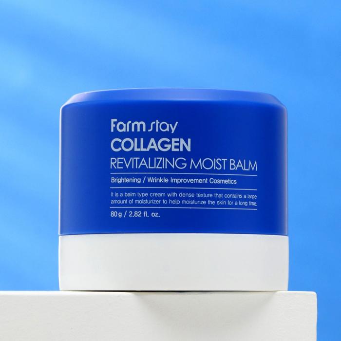 Восстанавливающий увлажняющий бальзам "FarmStay", "Collagen Revitalizing Moist Balm", 80 г 23474