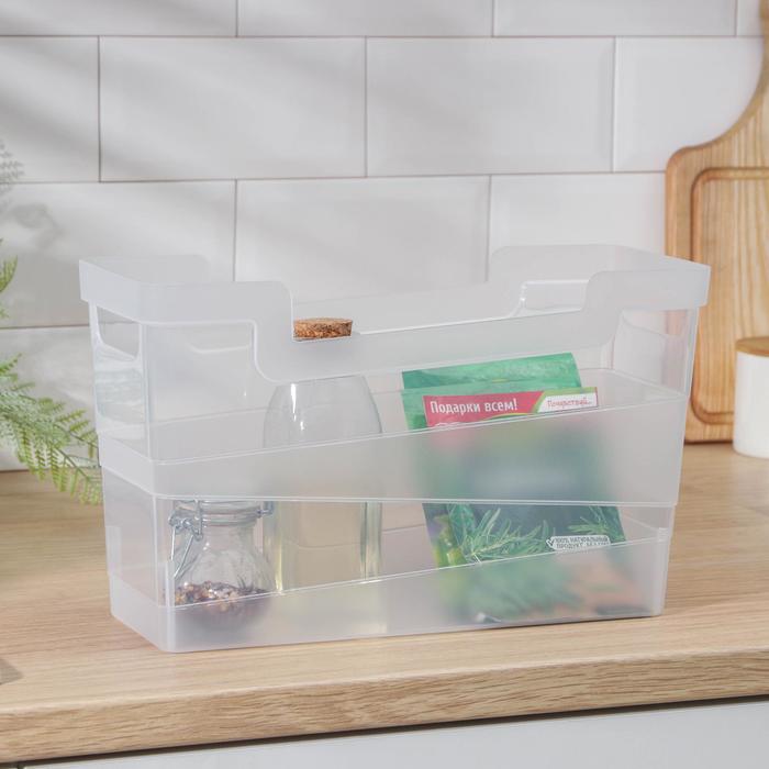 Контейнер для хранения Tule, 7 л, 33.8×13×20.1 см, цвет прозрачный - Фото 1