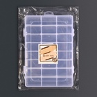 Органайзер для мелочей, передвижные ячейки, 24 ячейки, 19.5×13.3×3.5 см, прозрачный - Фото 5