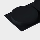 Форма для выпечки Доляна «Бискотто», силикон, 42,5×23,5×3 см, 2 ячейки (d=20 см), цвет чёрный - Фото 3