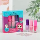 УЦЕНКА Набор детских лаков «Самой нежной» 3 шт. по 6 мл. (МИКС наклеек) - Фото 1