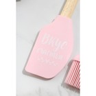 Набор лопатка и кисть из силикона 31 см х 12,5 см х 2 см  «Роза» - фото 42240223