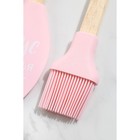 Набор лопатка и кисть из силикона 31 см х 12,5 см х 2 см  «Роза» - фото 42240224