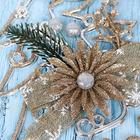 Украшение новогоднее "Ёлочка с бантиком и цветком" 19х22 см - фото 21321588