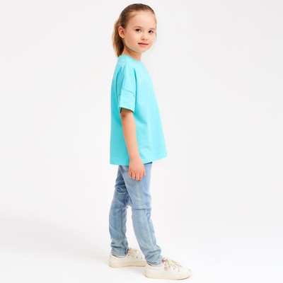 Футболка детская MINAKU: Basic line kids, голубая, рост 104 см