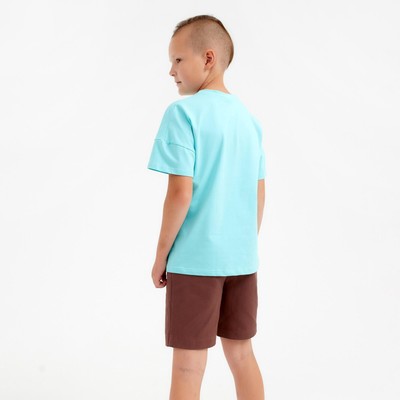 Футболка детская MINAKU: Basic line kids, голубая, рост 104 см
