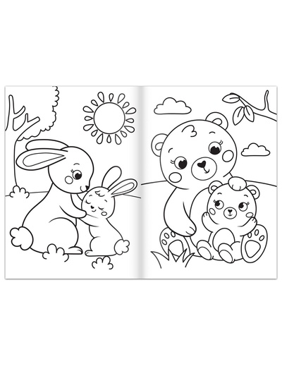 Раскраска «Кто чей малыш?», 16 стр., формат А4