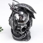 Плазменный шар "Дракон и череп" черный с серебряной патиной 15х15х17,5 см - Фото 6
