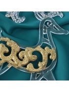 Ёлочная игрушка «Зимнее волшебство. Олень - узорный блеск», 10.7×17.7 см, прозрачно-золотой - Фото 4