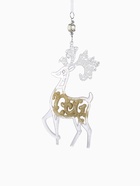 Ёлочная игрушка «Зимнее волшебство. Олень - узорный блеск», 10.7×17.7 см, прозрачно-золотой - Фото 8
