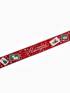 Лента атласная «Новогодняя почта», 25 мм, 23±1 м, бордовая - Фото 4