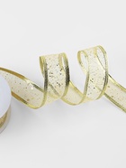 Лента капроновая с металлической нитью «Блёстки», 25 мм × 2.7±0.5 м, цвет золотой - Фото 3