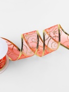 Лента капроновая с металлической нитью «Вензеля», 38 мм, 2.7±0.5 м, красная, золотая - Фото 2