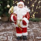 Дед Мороз "В красной шубе с подвязкой, с подарками" 16х30 см - фото 318578924