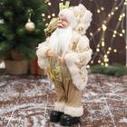Дед Мороз "В бело-золотистом костюме блеск, с подарками" 30х15 см - Фото 2