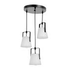 Светильник ЭкономСвет «Нэнси», подвесной, 3×25 Вт, Е27, чёрный, 33×33×20(75)см - Фото 1