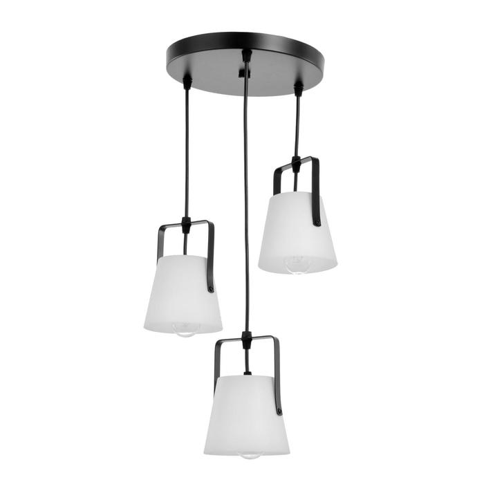 Светильник ЭкономСвет «Нэнси», подвесной, 3×25 Вт, Е27, чёрный, 33×33×20(75)см - Фото 1